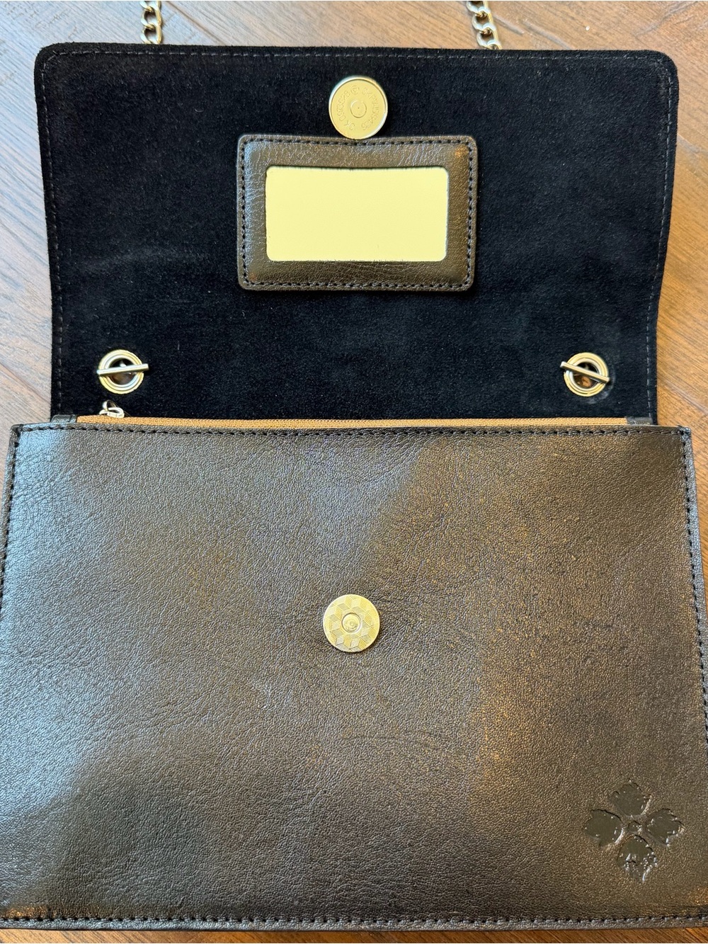 Patricia Nash Black Leather Chain Crossbody with Tassel - Picture 7 of 11